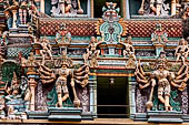 The great Chola temples of Tamil Nadu - the Sri Meenakshi-Sundareshwarar Temple of Madurai. The immense gopura gates of the outer walls. 